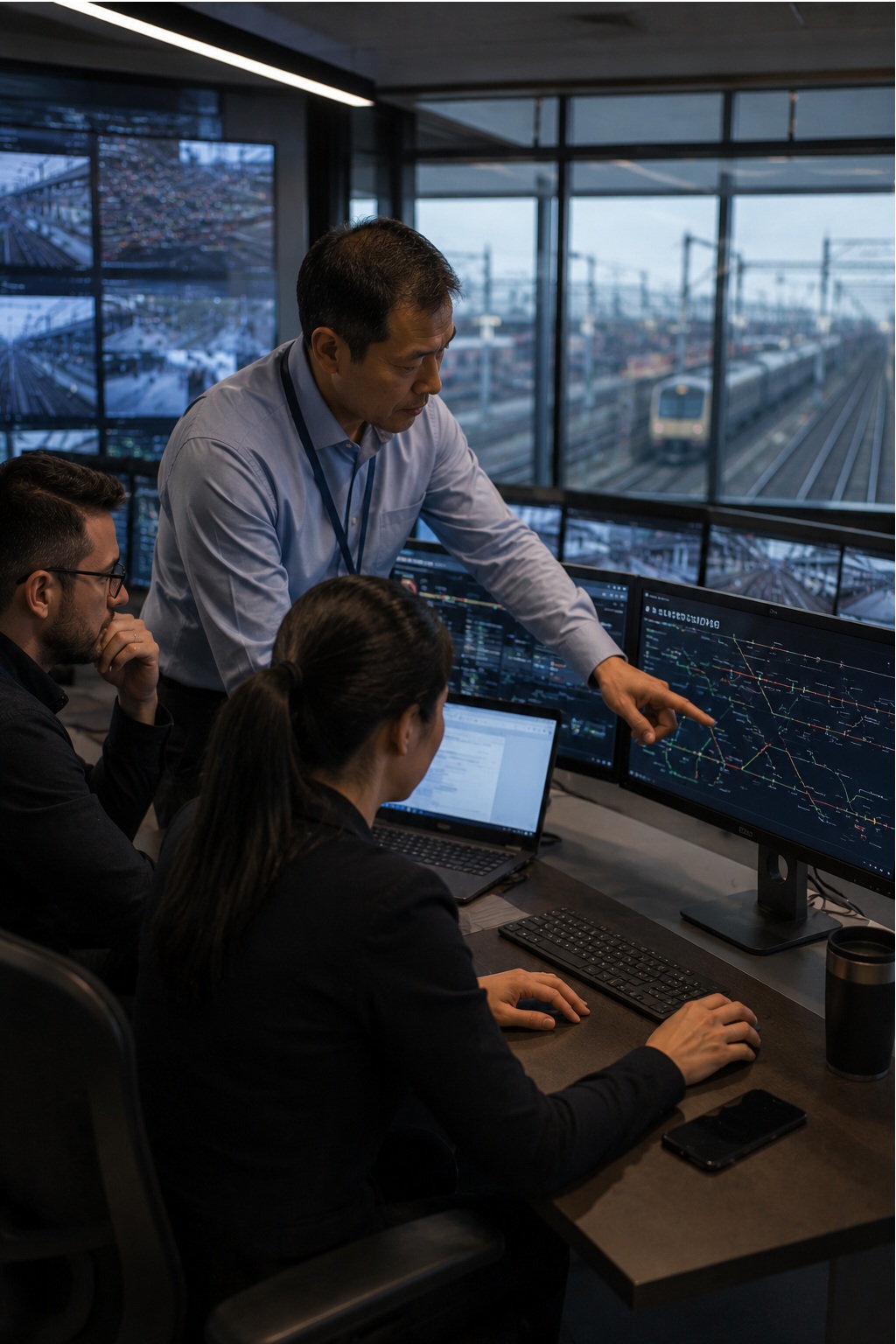 Rail security operations for IT and OT environments