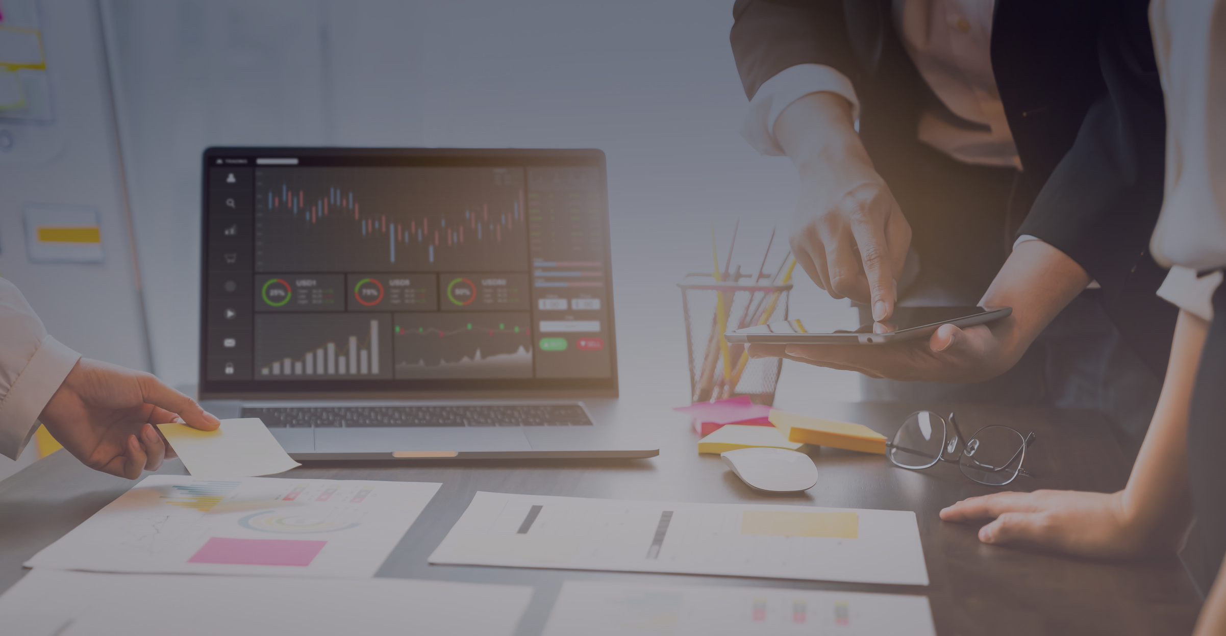 Financial Team meeting deciding about pricing strategy supported with ai agentic