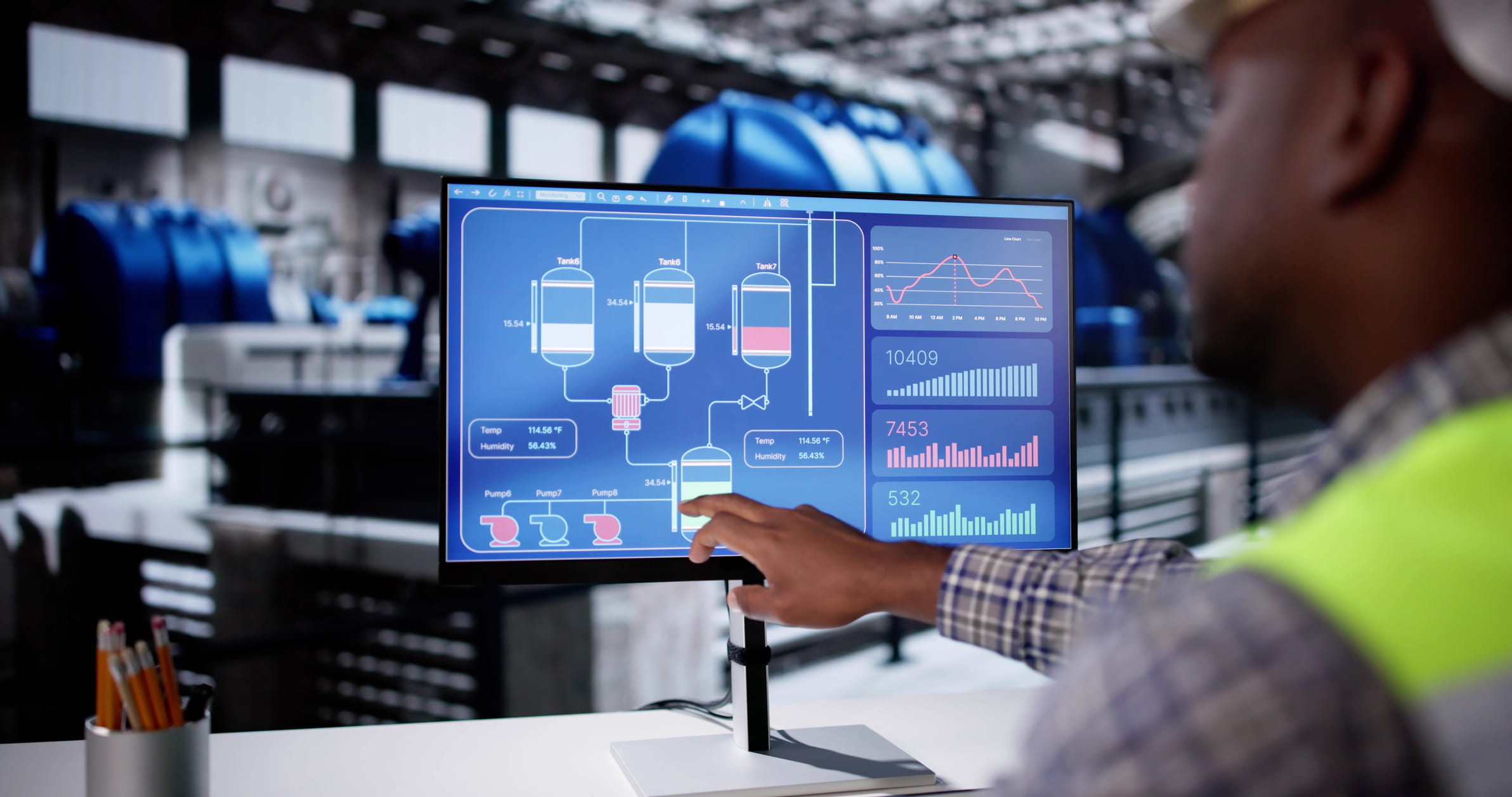 Power Plant Worker Using Control System