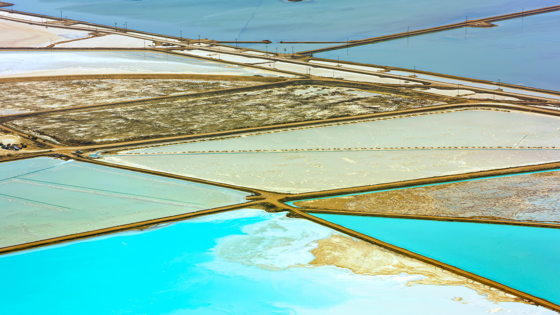 Aerial view of lithium mine