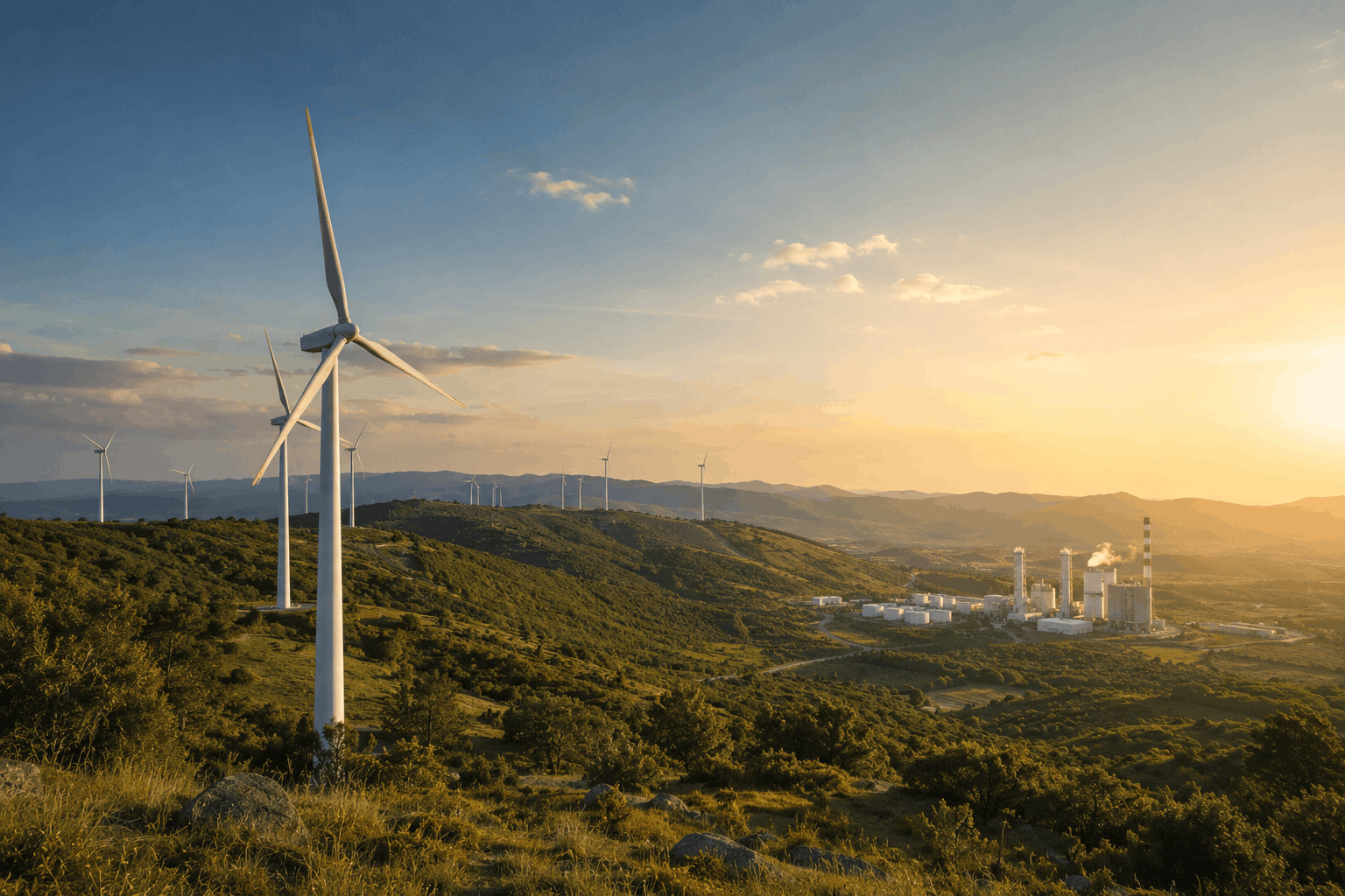 wind farm for sustainable energy generation