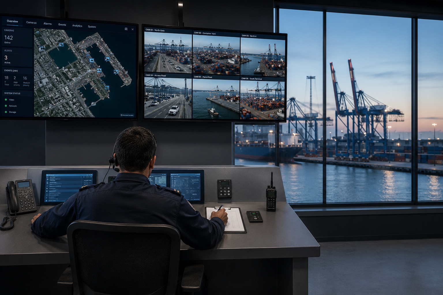 Private 5G UAVs edge AI ports