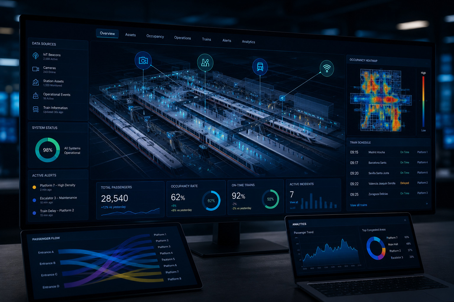 digital twin platform railway stations