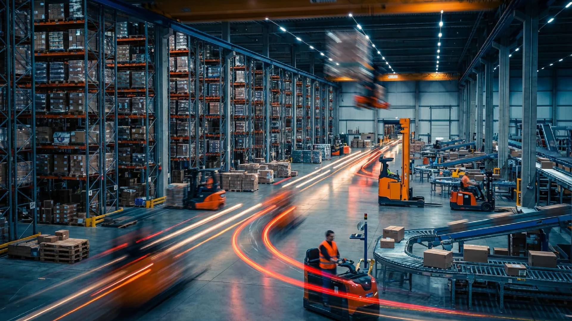 Automated warehouse operations with real-time asset visibility supporting smarter utility decisions
