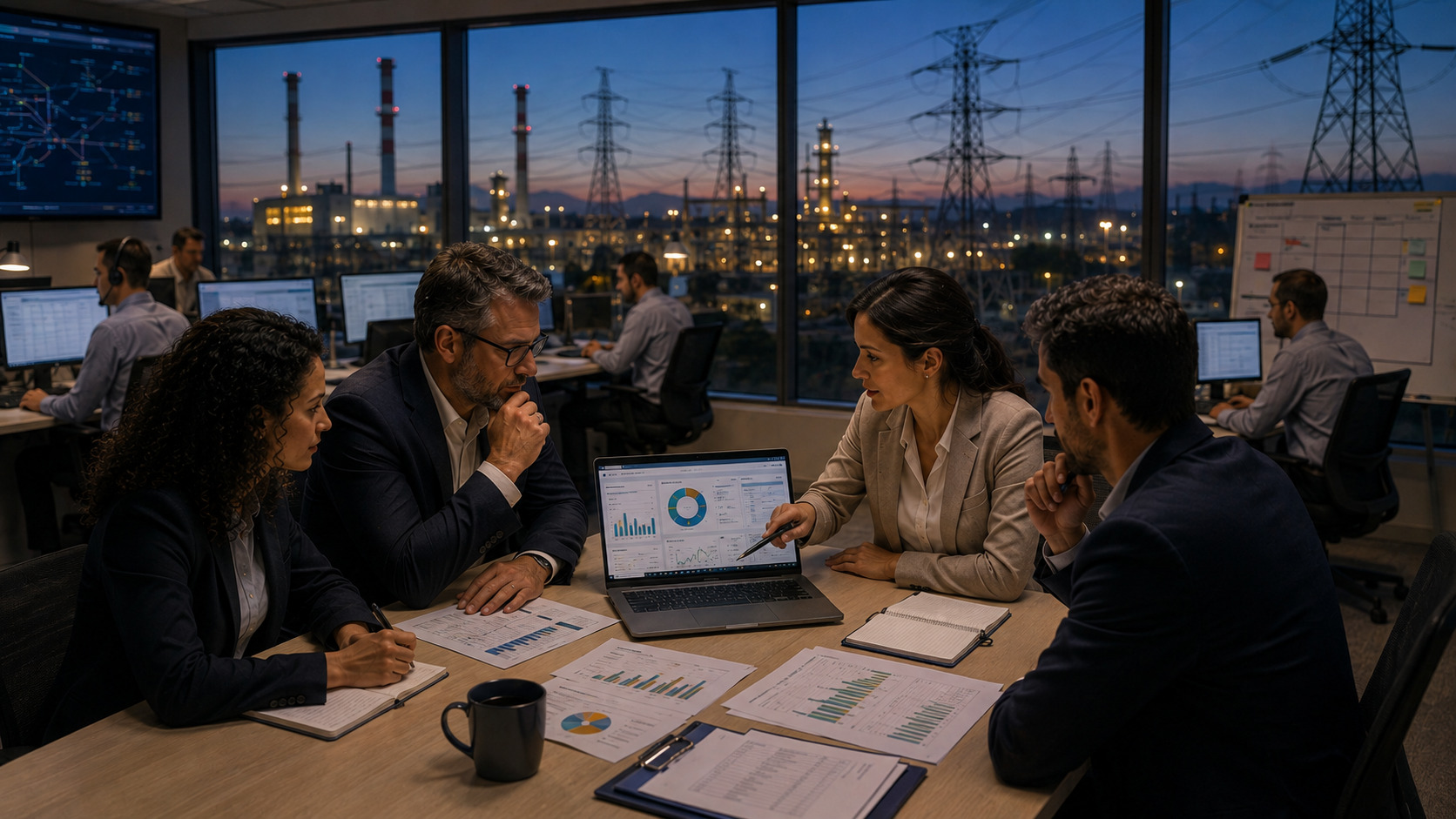 A multidisciplinary team using data-driven insights to optimize operations in the energy sector
