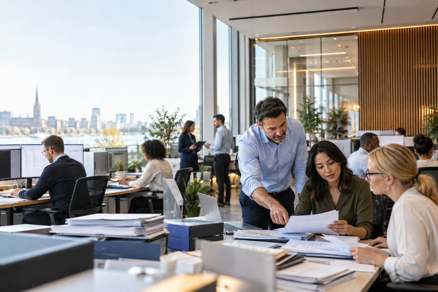 Establishes the transformation context through a wide, human-centered view of corporate finance operations.