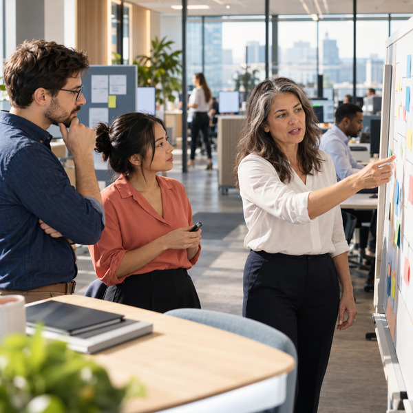 Focuses on talent development and cross-role collaboration rather than technology alone.