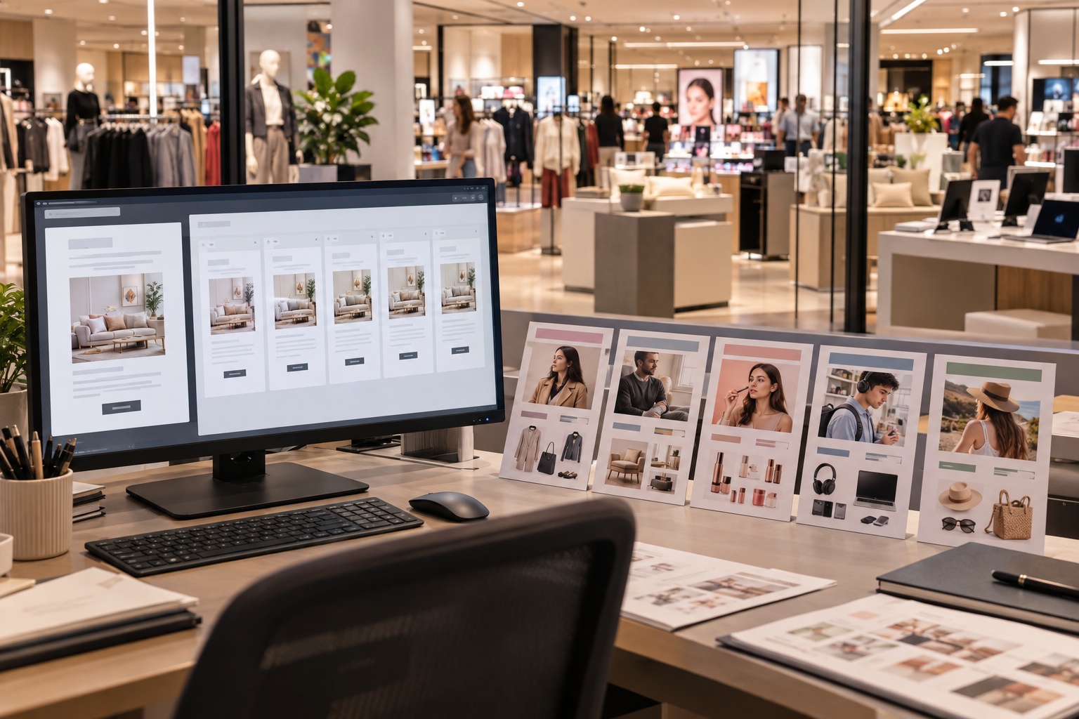 Department store marketing team preparing the same generic email campaign for customers with different shopping interests and purchase behaviors.