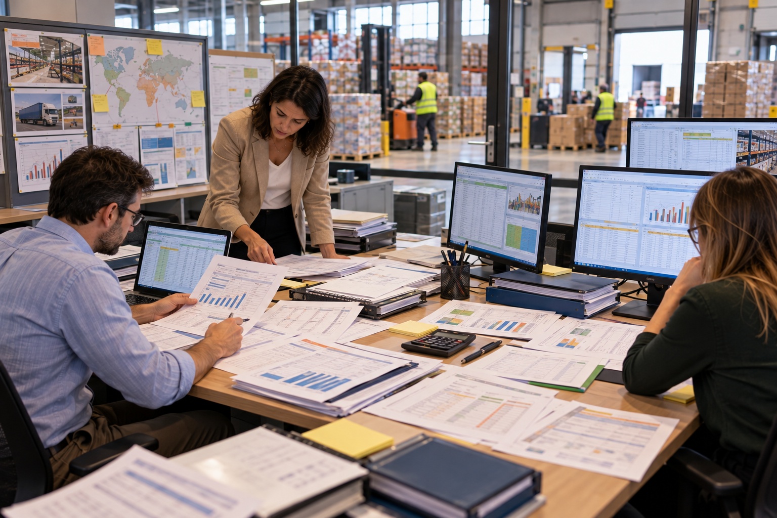 Supply-chain team manually reconciling separate procurement, inventory and demand information because no integrated view supports ordering decisions.