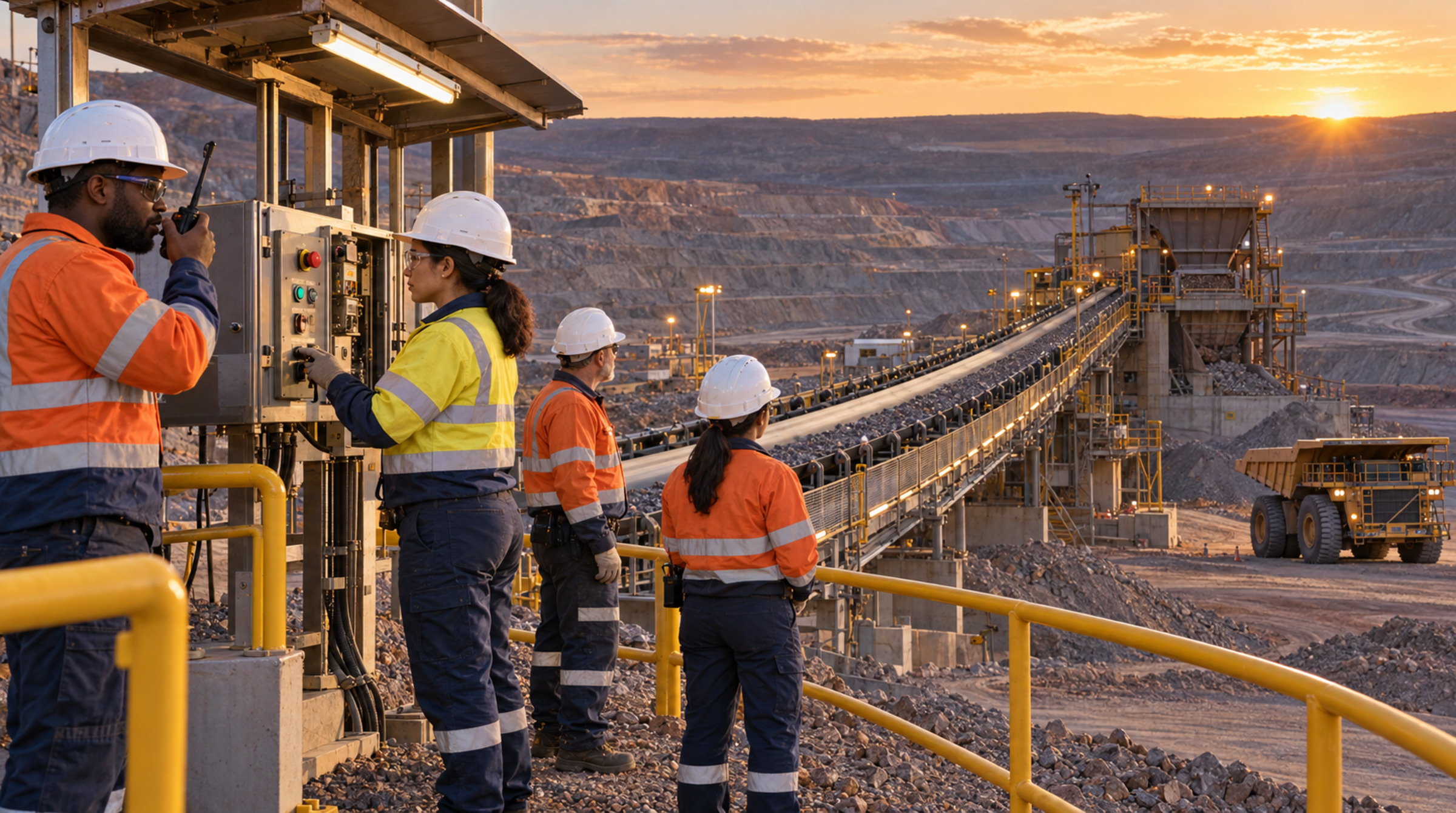 Local fallback team maintains safe control across an open-pit ore-handling system