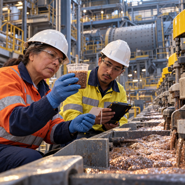 Plant Team Reconciling Flotation Response on the Processing Deck