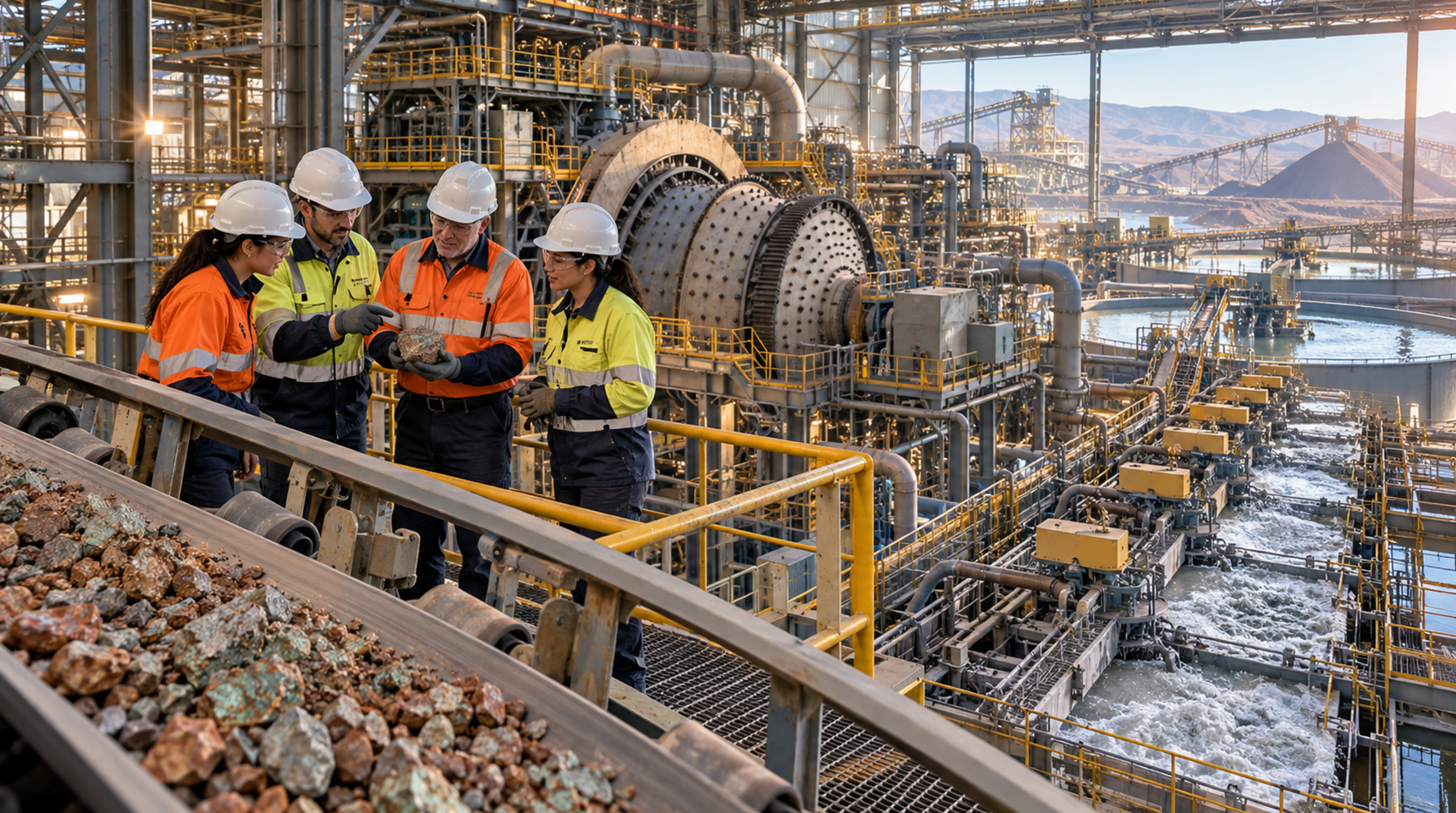 Integrated Copper Concentrator from Blend Feed to Flotation