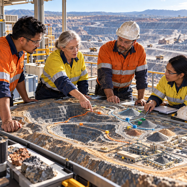 Core Samples and Processing Tests in the Mine Laboratory