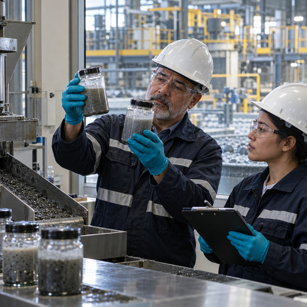 Processing Specialists Reconciling Reclaimed Ore Samples