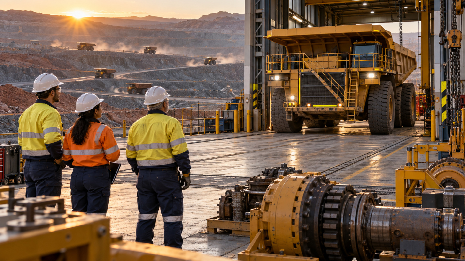 Planned haul truck intervention with production continuing across the mine