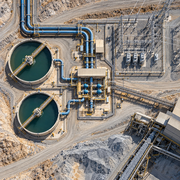 Top-Down Mine Water Tanks, Pump Manifold and Electrical Substation