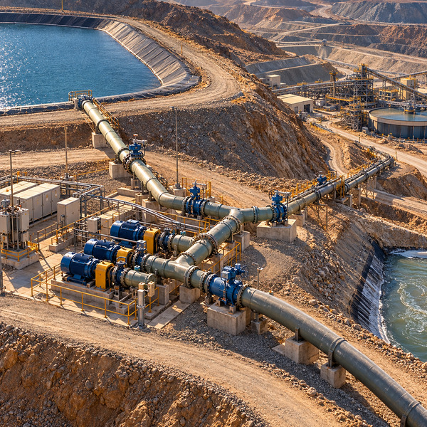 Water Storage, Pumping and Recirculation Paths at a Copper Mine