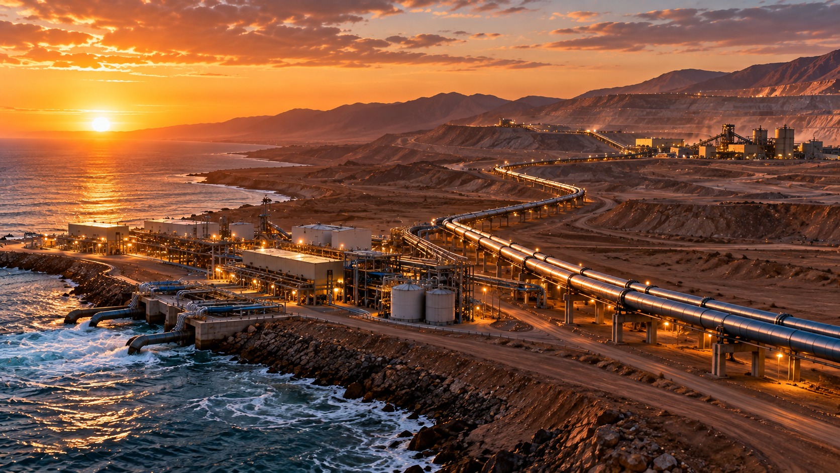 Desalination Infrastructure Integrated with Coastal Mining Operations