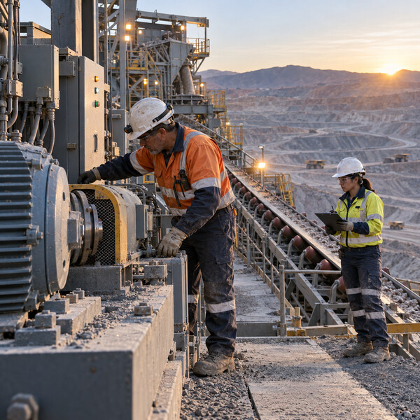 Maintenance Team Verifying the Mine Restart Sequence