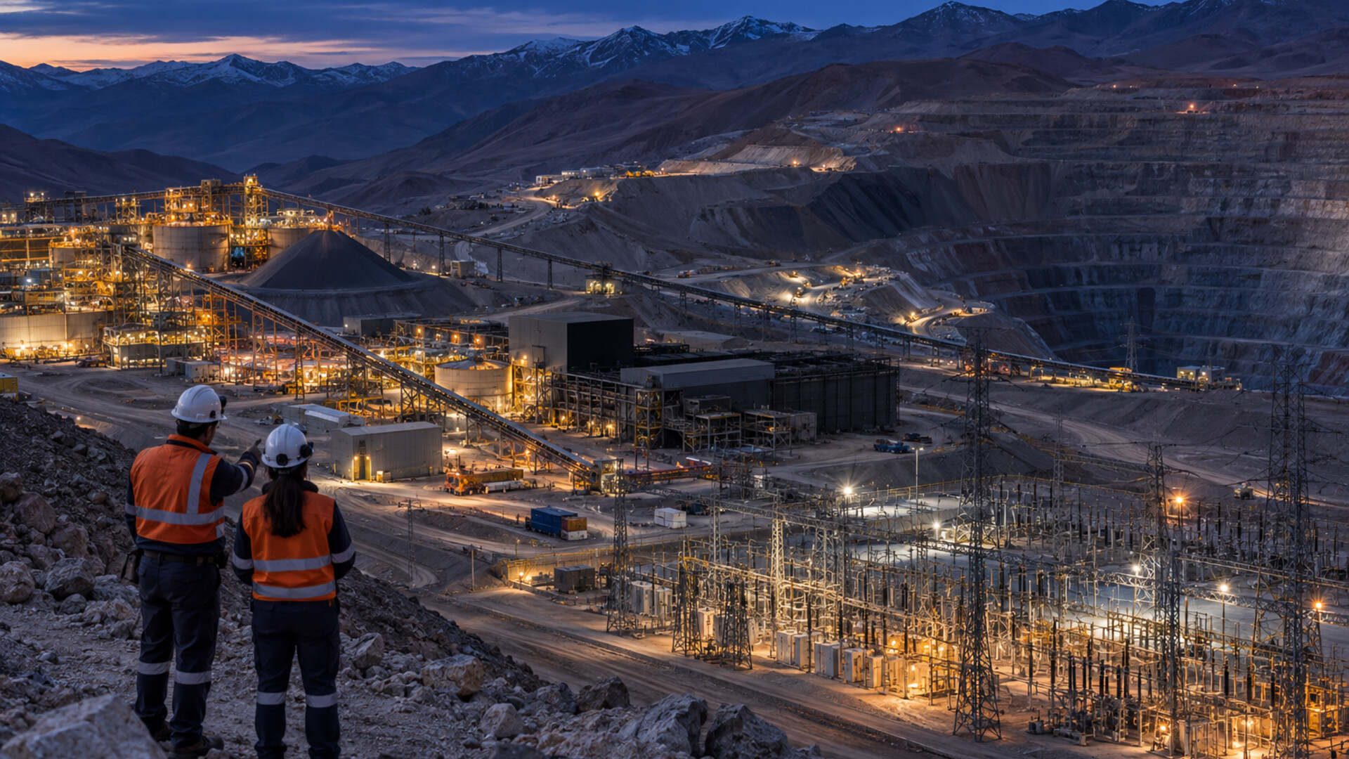 Copper Mine and Substation During a Controlled Power Interruption