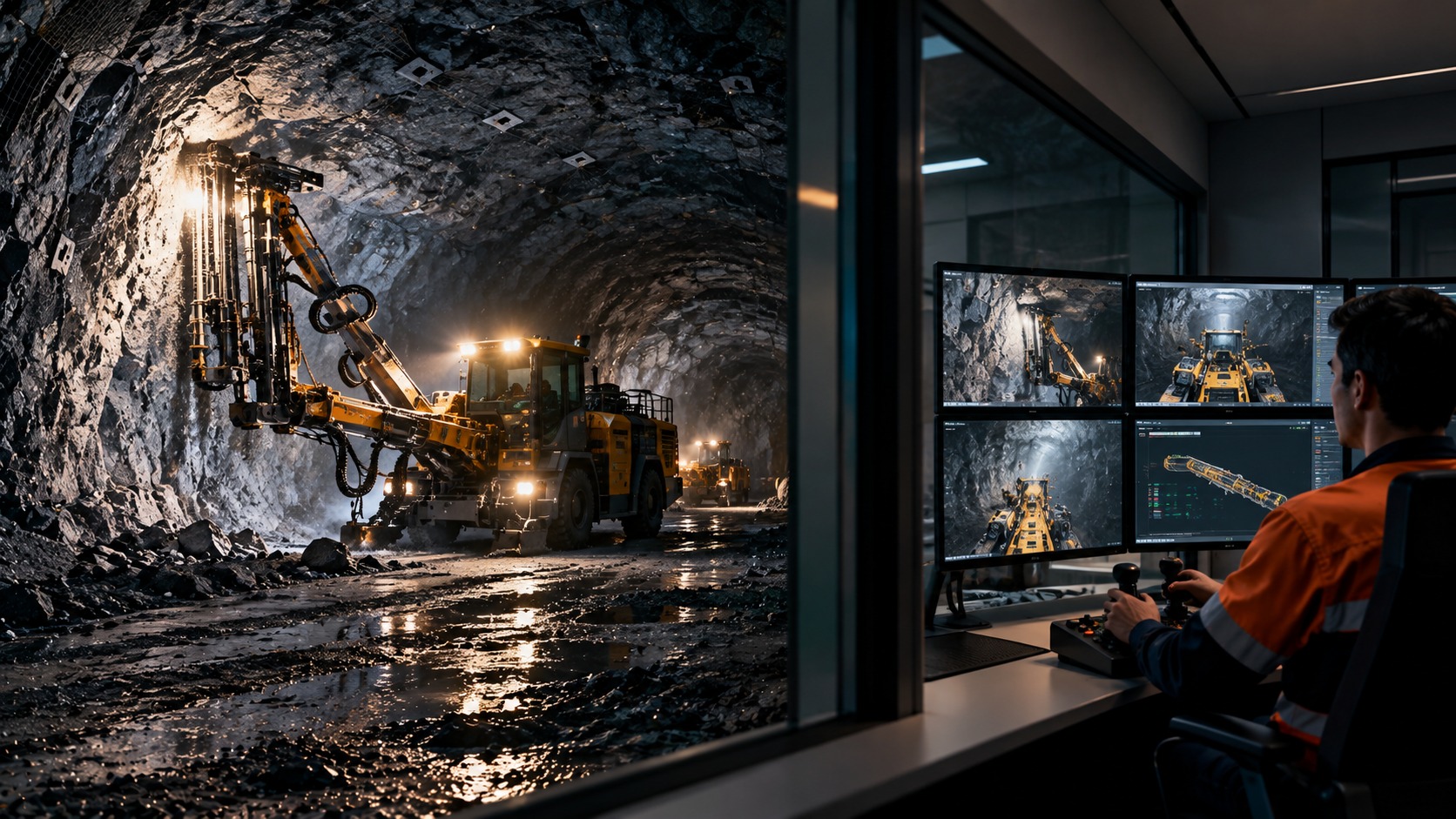 Remote Underground Mining Operations and Autonomous Drill Monitoring