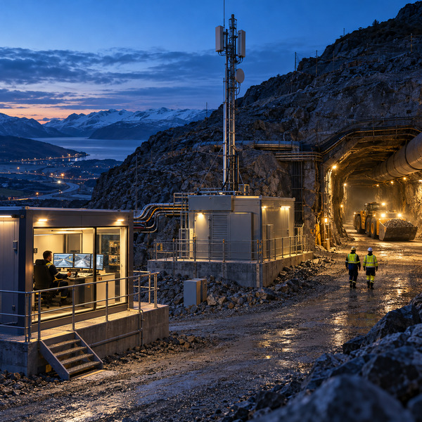 Remote Cockpit, Edge Shelter and Loader at a Mine Portal