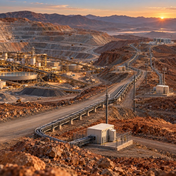 Remote Copper Mine Connected Through Redundant Physical Network Routes