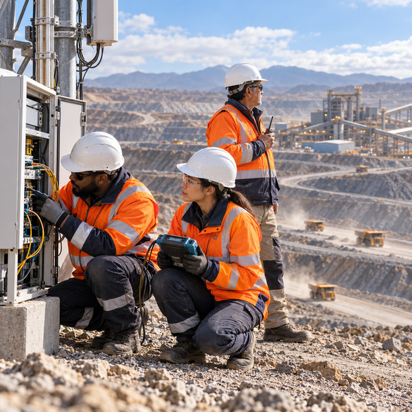Field Team Testing the Mine’s Communications Path
