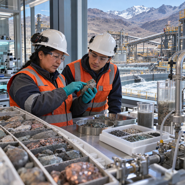 Mining engineers define the trusted operating envelope with ore samples and concentrator conditions.