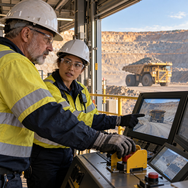 Supervisors Confirming Manual Authority at a Mine Control Station