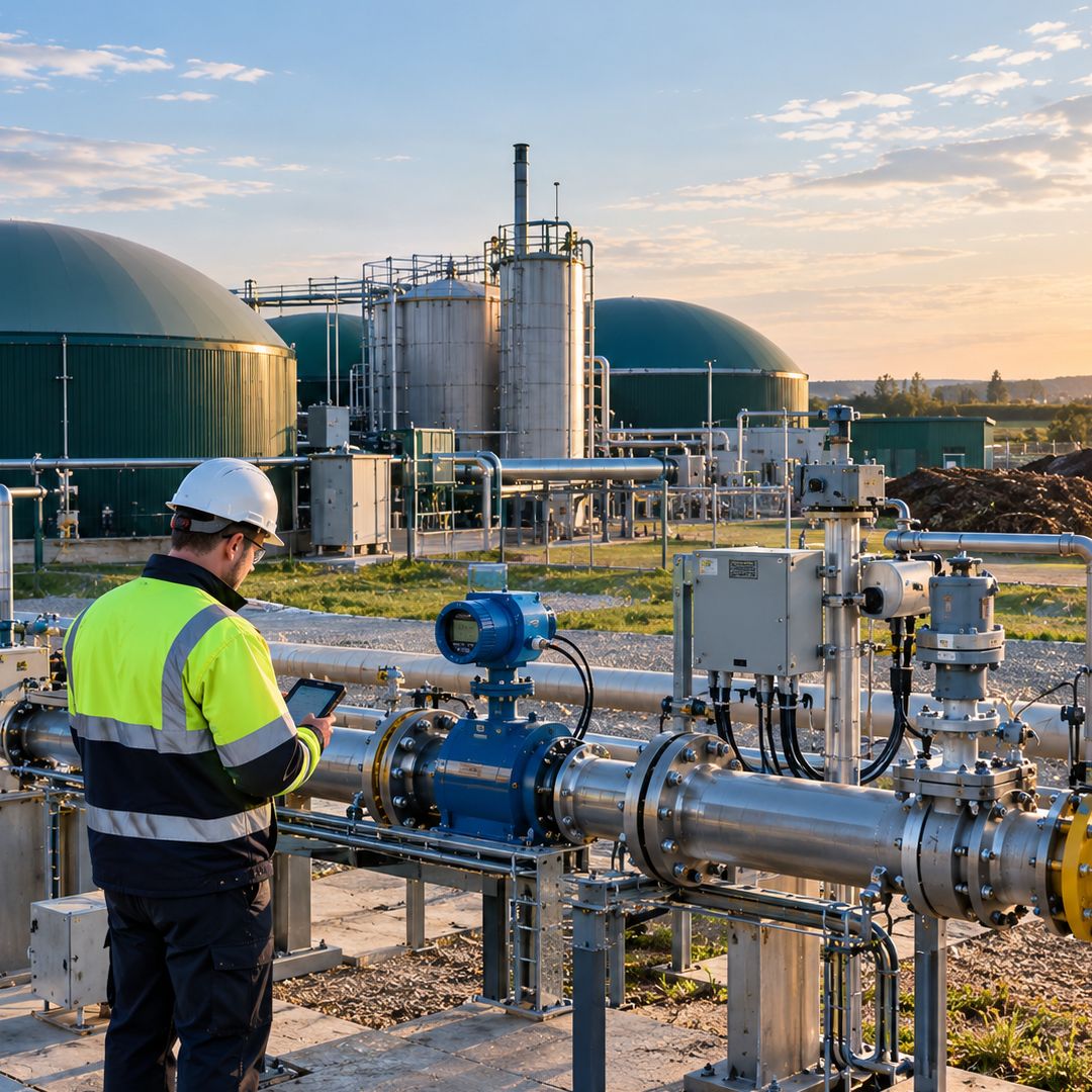 Biomethane production and grid injection with metering infrastructure supporting certificate traceability, reconciliation and lifecycle management.