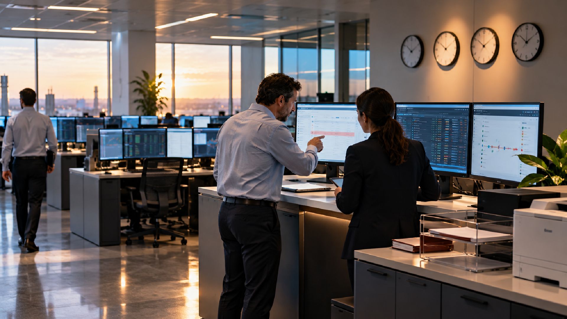 Automated energy trading operations with professionals supervising exceptions, trade confirmations, settlement reconciliation and operational workflows.