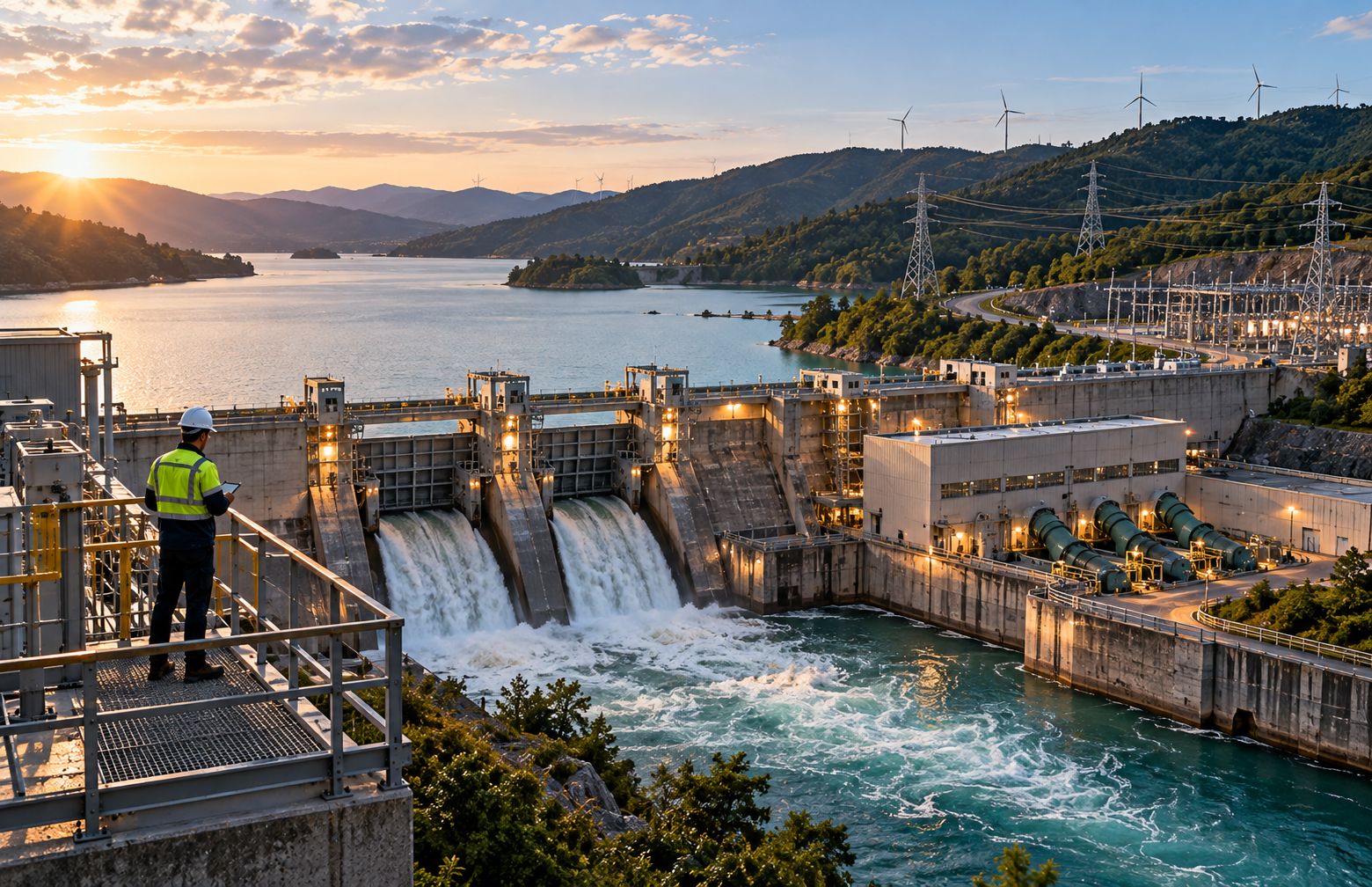 Hydroelectric and wind energy infrastructure supporting real-time grid optimization, asset flexibility and advanced energy trading decisions.