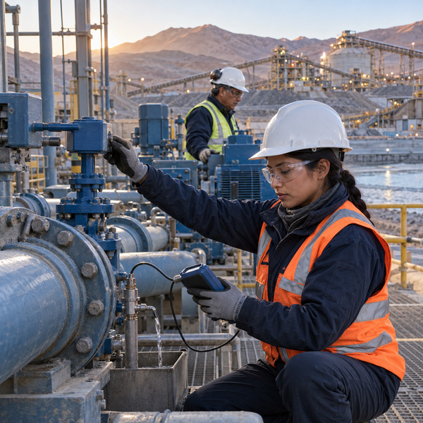 Field Operator Verifying a Water Response at the Booster Pump Station