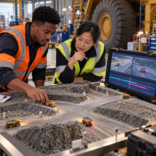 Simulation Team Replaying a Mine Exception