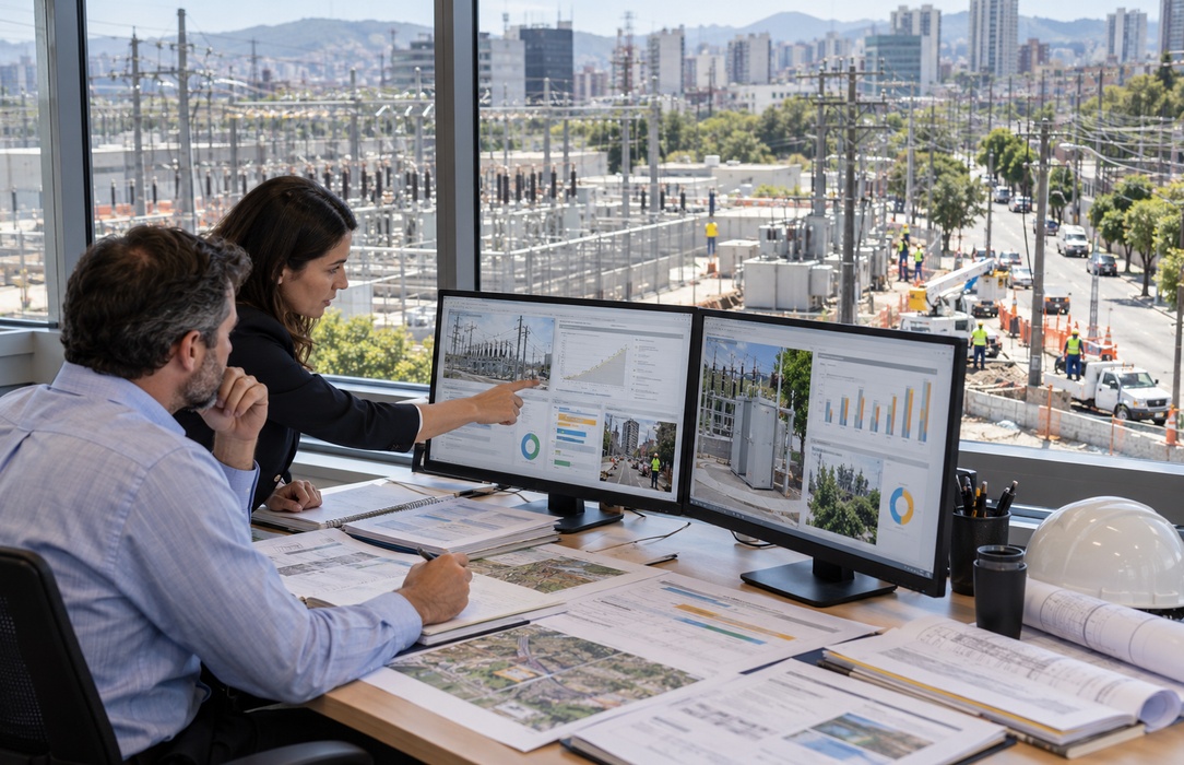 Utility leaders reviewing the delivery, cost and customer outcome evidence for a funded resilience project before future investment decisions are made